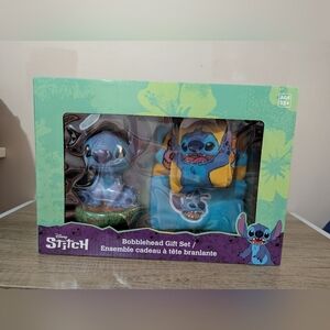 Disney Stitch Culturefly Gift Set (Lilo & Stitch) Bobblehead Socks & Hat New!